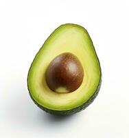 ai generado aguacate en blanco antecedentes. ai generado foto