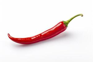 AI generated A Red chili pepper is isolated on a white background. AI Generated photo