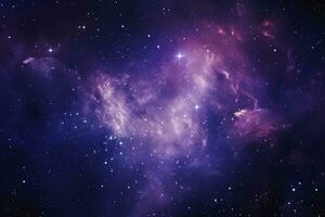 AI generated Purple Galaxy space stars in Outer Space. AI Generated photo