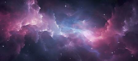 AI generated Galaxy texture with stars and beautiful nebula in the background, pink and gray. AI Generated photo