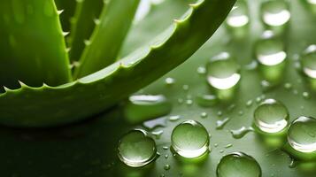 AI generated Visualizing the presentation of the plant Aloe Vera. Generative AI photo