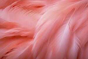 AI generated Flamingo Feather background. AI Generated photo