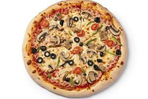 AI generated Pizza isolated on white background. AI Generated photo