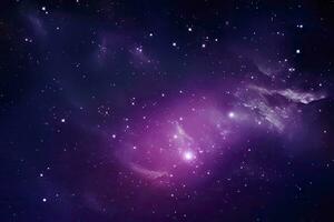 AI generated Purple Galaxy space stars in Outer Space. AI Generated photo