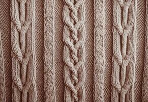 AI generated Knitted sweater texture, background with copy space. AI Generated photo