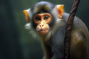 AI generated Wolfs Mona Monkey. Generative AI photo