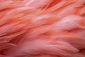 AI generated Flamingo Feather background. AI Generated photo