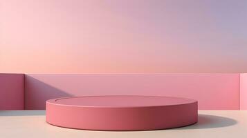 AI generated 3d rendered abstract empty display podium Minimal scene for product display presentation photo