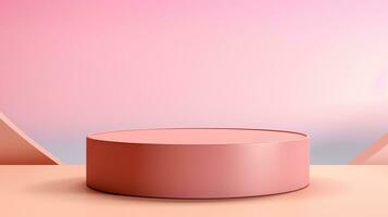 AI generated 3d rendered abstract empty display podium Minimal scene for product display presentation photo