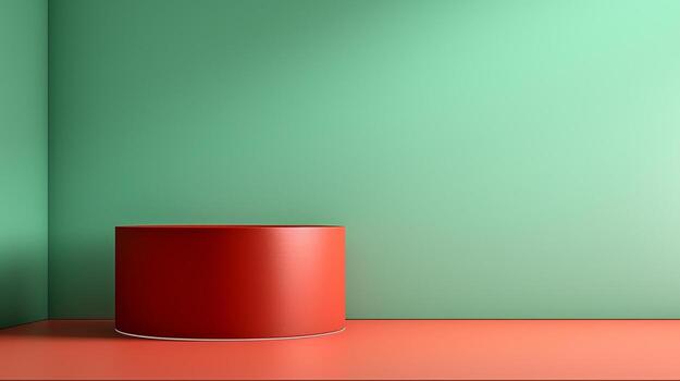AI generated 3d rendered abstract empty display podium Minimal scene for product display presentation photo
