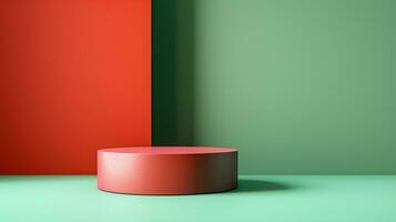 AI generated 3d rendered abstract empty display podium Minimal scene for product display presentation photo