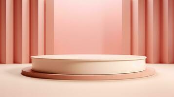 AI generated 3d rendered abstract empty display podium Minimal scene for product display presentation photo