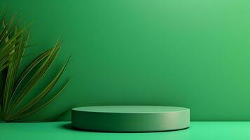 AI generated 3d rendered abstract empty display podium Minimal scene for product display presentation photo