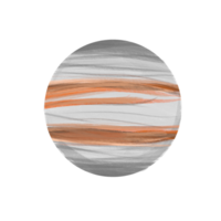 jupiter in the sky with orange and white stripes png