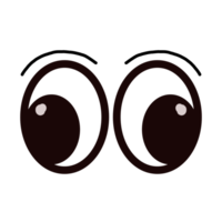 cartoon eyes on transparent background png