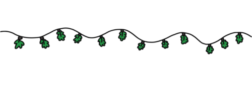 a green christmas garland clipart png