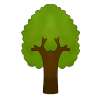 a green tree on a transparent background png