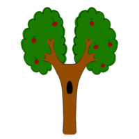 une vert arbre sur une transparent Contexte png