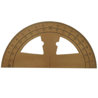 wooden protractor for drawing  and measure angles png