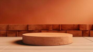 AI generated 3d rendered abstract empty display podium Minimal scene for product display presentation photo