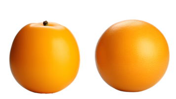 AI generated Close up photo of fresh and tasty orange fruit without background. Transparent PNG inside