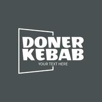 logotipo de shawarma para restaurantes y mercados. plantilla de logotipo de doner kebab. vector