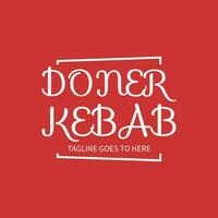 logotipo de shawarma para restaurantes y mercados. plantilla de logotipo de doner kebab. vector