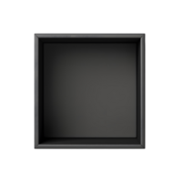 AI generated Top view of black opened box with empty space for product display or similar cases. Reay for mockup. Transparent PNG inside