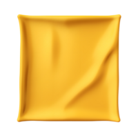 AI generated Top view of yellow napkin. Close up view. Transparent PNG inside