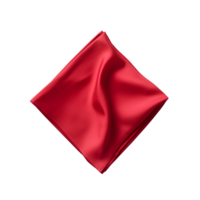 AI generated Top view of red napkin. Close up view. Transparent PNG inside