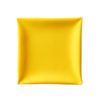 AI generated Top view of yellow napkin. Close up view. Transparent PNG inside