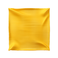 AI generated Top view of yellow napkin. Close up view. Transparent PNG inside