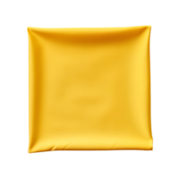 AI generated Top view of yellow napkin. Close up view. Transparent PNG inside