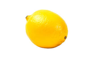AI generated Close up photo of fresh and tasty lemon without background. Transparent PNG inside