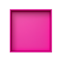 AI generated Top view of pink opened box with empty space for product display or similar cases. Ready for mockup. Transparent PNG inside