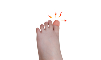 Close the bandage on the big toe PNG transparent