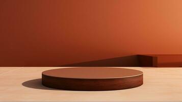 AI generated 3d rendered abstract empty display podium Minimal scene for product display presentation photo