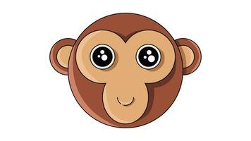 Animation forms a monkey head icon video