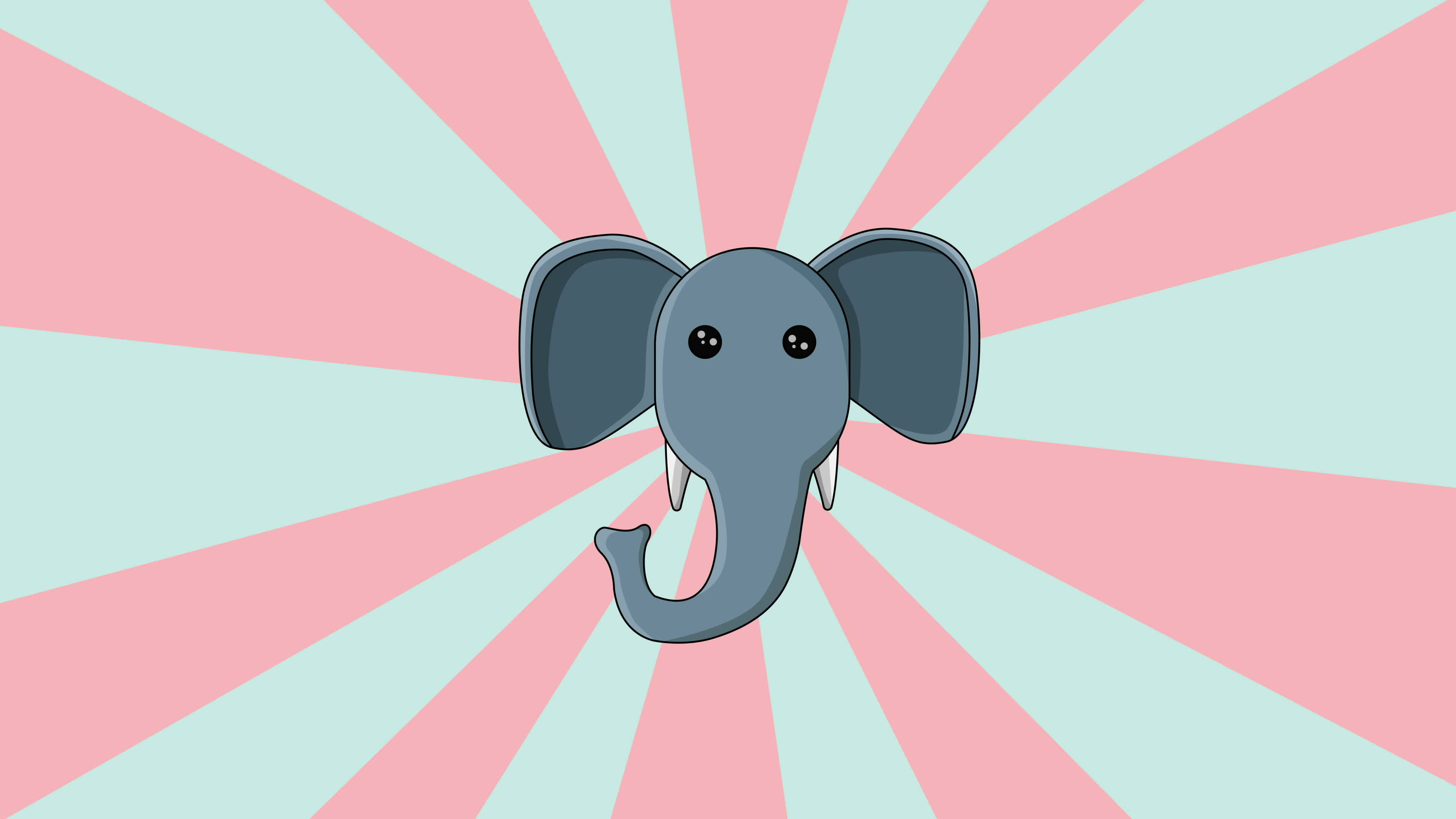 Animated elephant head icon with a rotating background 35895578 Stock