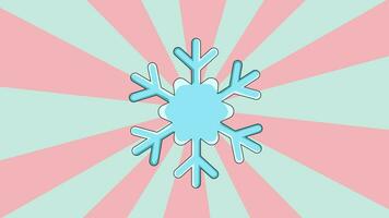 geanimeerd sneeuw icoon met een roterend achtergrond video