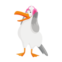 AI generated Cartoon Seagull png