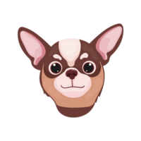 AI generated Cute chihuahua dog cartoon sitting png