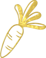 Golden carrot illustration png