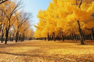ai generado hermosa brillante vistoso otoño paisaje foto