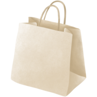 Illustration von ein braun Papier Tasche mit ein Zeichenfolge zum ein handhaben. png