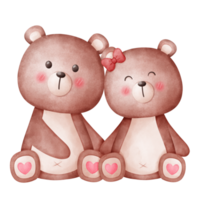 linda osito de peluche oso Pareja png