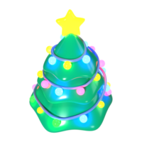 Natal árvore 3d ilustração ícone png