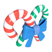 Candy Cane 3D Illustration Icon png