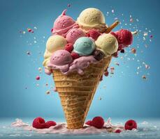 AI generated ice cream cone photo