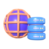 Datenbank 3D-Illustrationssymbol png